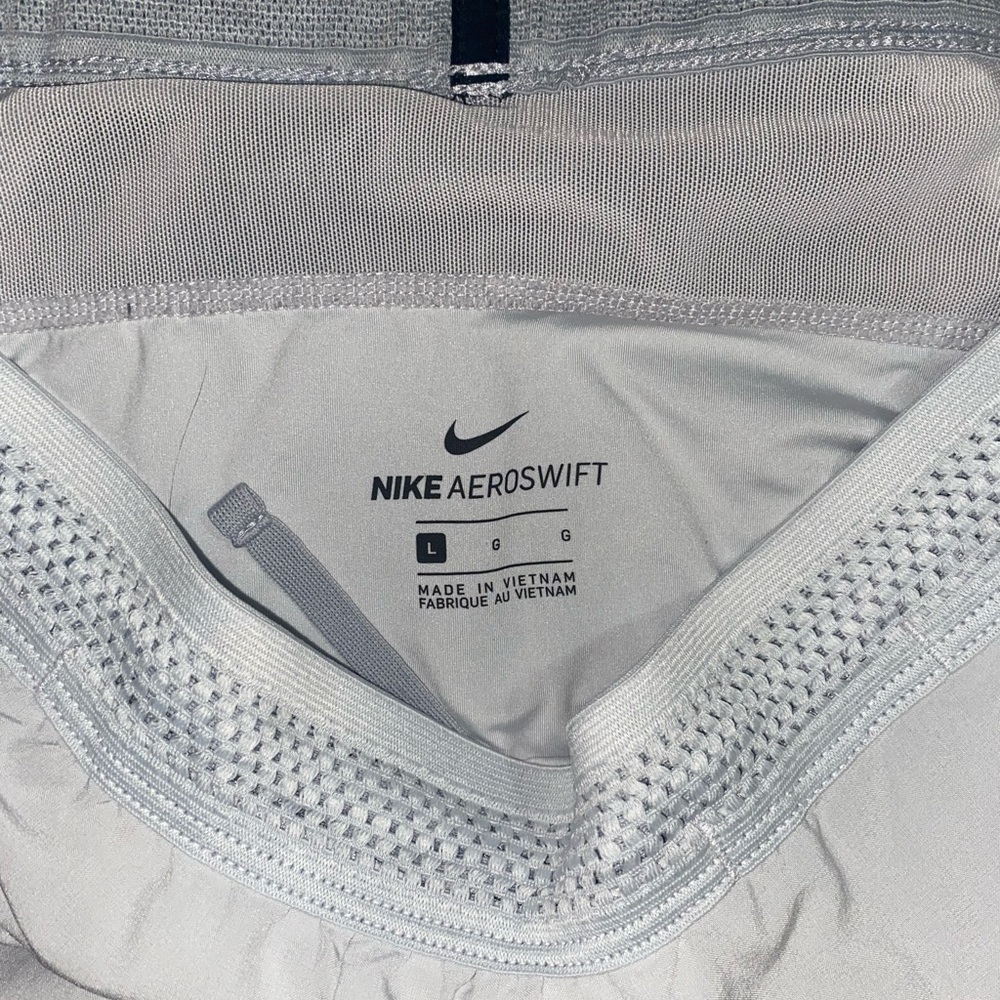 White Nike Aeroswift 4 inch Running Shorts
